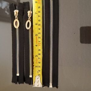 Gold Zippers